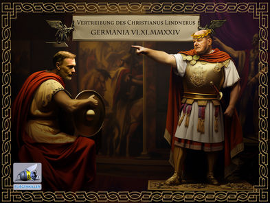 politischer Poster von Czeslaw Gorski - vertreibung des christianus